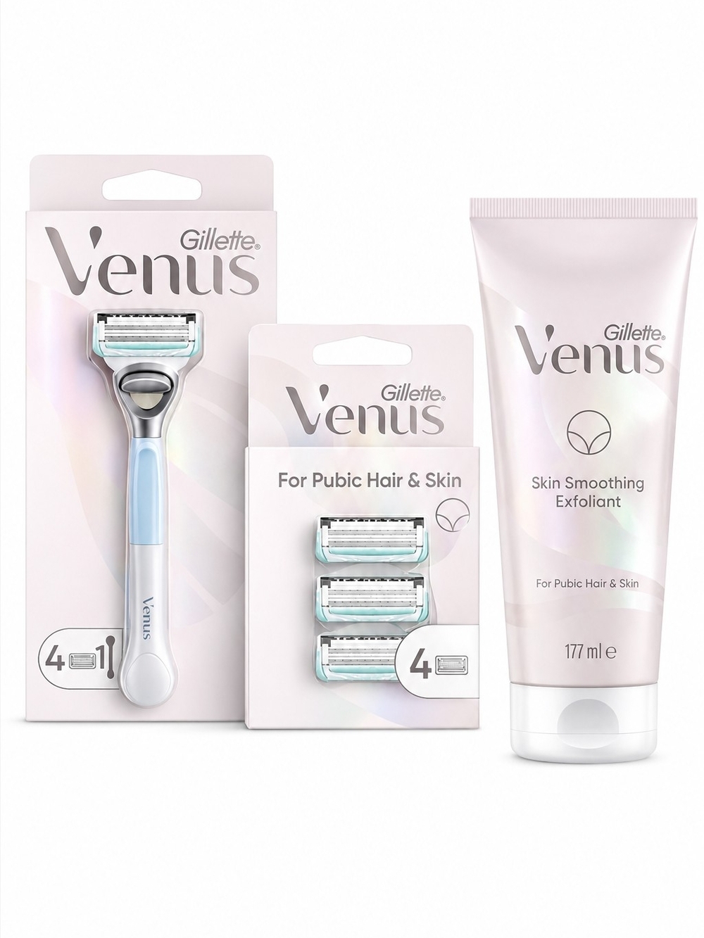 Pink Skin Smoothing Exfoliant & Razor Set